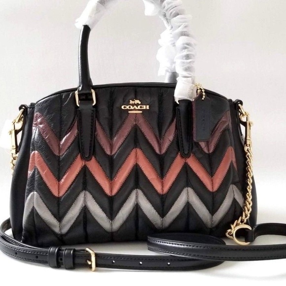 Coach Handbags - NEW Coach Color-block metallic Quilted leather bag